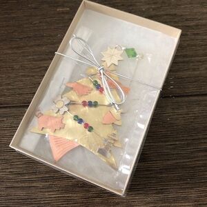 Handmade metal North Carolina Christmas tree ornament